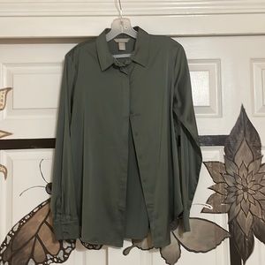 H&M Satin Collared Blouse